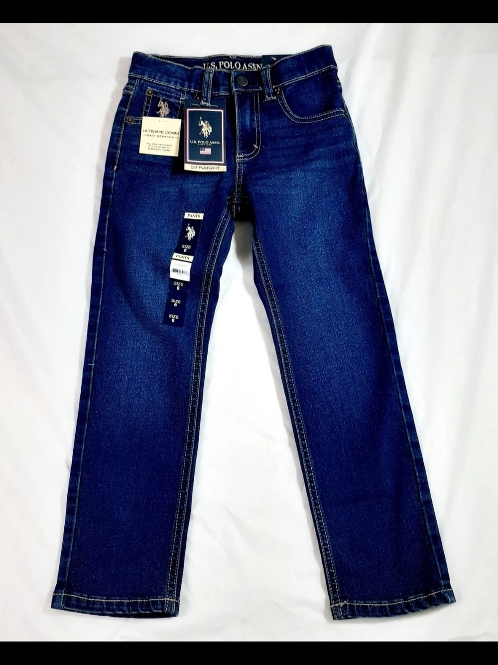 U.S. Polo Assn. Boys Dark Wash Straight Jeans